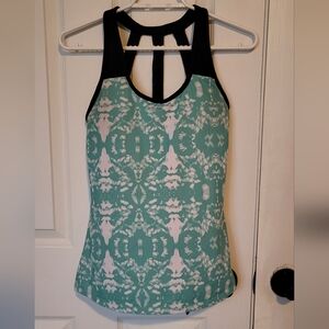 Fabletics Blue and White Tank Top with Stylish Design